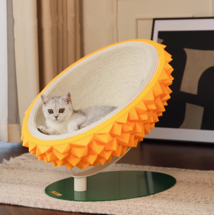 Durian Cat Bed with Sisal Scratching Board — Multi-functional Cat Bed and Scratching Post