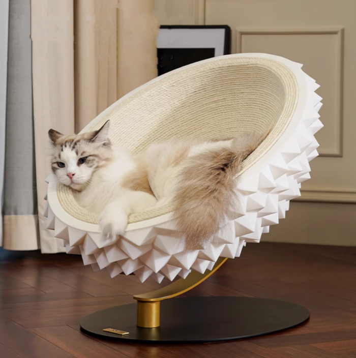 Durian Cat Bed with Sisal Scratching Board — Multi-functional Cat Bed and Scratching Post