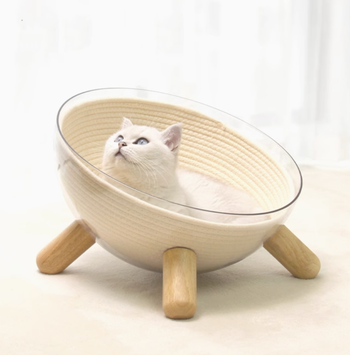 Sheldon Eggshell Cat Bed 2 Sheldon Eggshell Cat Bed